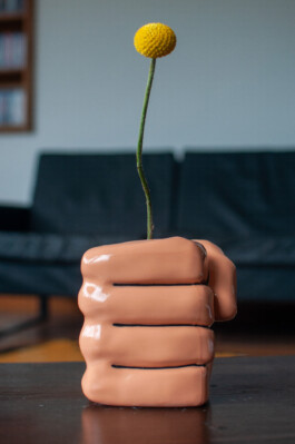 Ben El Halawany a.k.a. El Bebbe Grande handmade porcelain single-flower vase by Ben El Halawany a.k.a. El Bebbe Grande