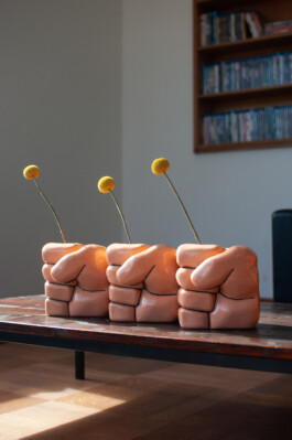 Ben El Halawany a.k.a. El Bebbe Grande handmade porcelain single-flower vase by Ben El Halawany a.k.a. El Bebbe Grande