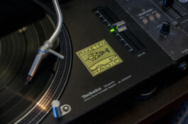 Ben El Halawany a.k.a. El Bebbe Grande Sticker for Raketen Radio on a Turntable by Ben El Halawany