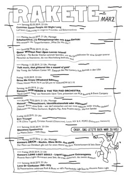 Ben El Halawany a.k.a. El Bebbe Grande Programme for Bar Rakete by Ben el Halawany aka El Bebbe Grande