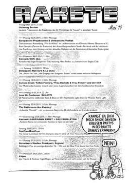 Ben El Halawany a.k.a. El Bebbe Grande Programme for Bar Rakete by Ben el Halawany aka El Bebbe Grande