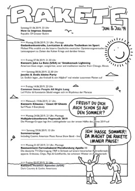 Ben El Halawany a.k.a. El Bebbe Grande Programme for Bar Rakete by Ben el Halawany aka El Bebbe Grande