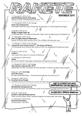 Ben El Halawany a.k.a. El Bebbe Grande Programme for Bar Rakete by Ben el Halawany aka El Bebbe Grande
