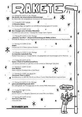 Ben El Halawany a.k.a. El Bebbe Grande Programme for Bar Rakete by Ben el Halawany aka El Bebbe Grande