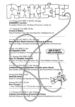 Ben El Halawany a.k.a. El Bebbe Grande Programme for Bar Rakete by Ben el Halawany aka El Bebbe Grande