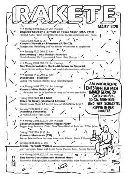 Ben El Halawany a.k.a. El Bebbe Grande Programme for Bar Rakete by Ben el Halawany aka El Bebbe Grande